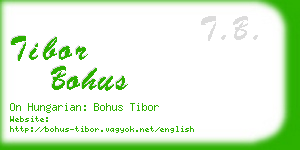 tibor bohus business card